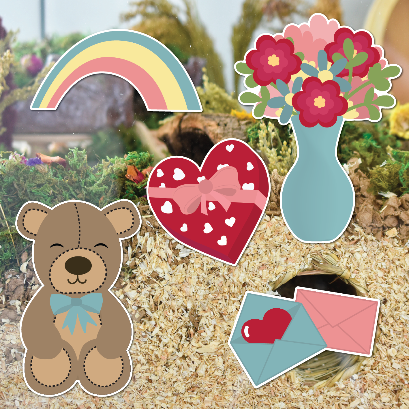 Lots of Love | Static Cling | Pet Cage Theme