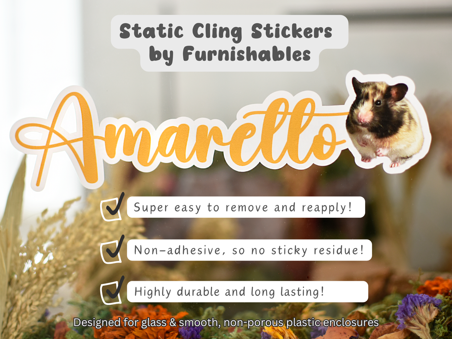 Pet Photo Name Stickers