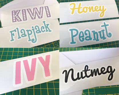 Custom Pet Name Stickers