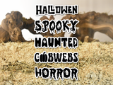 Spooky themed font examples for pet name stickers, made by Furnishables