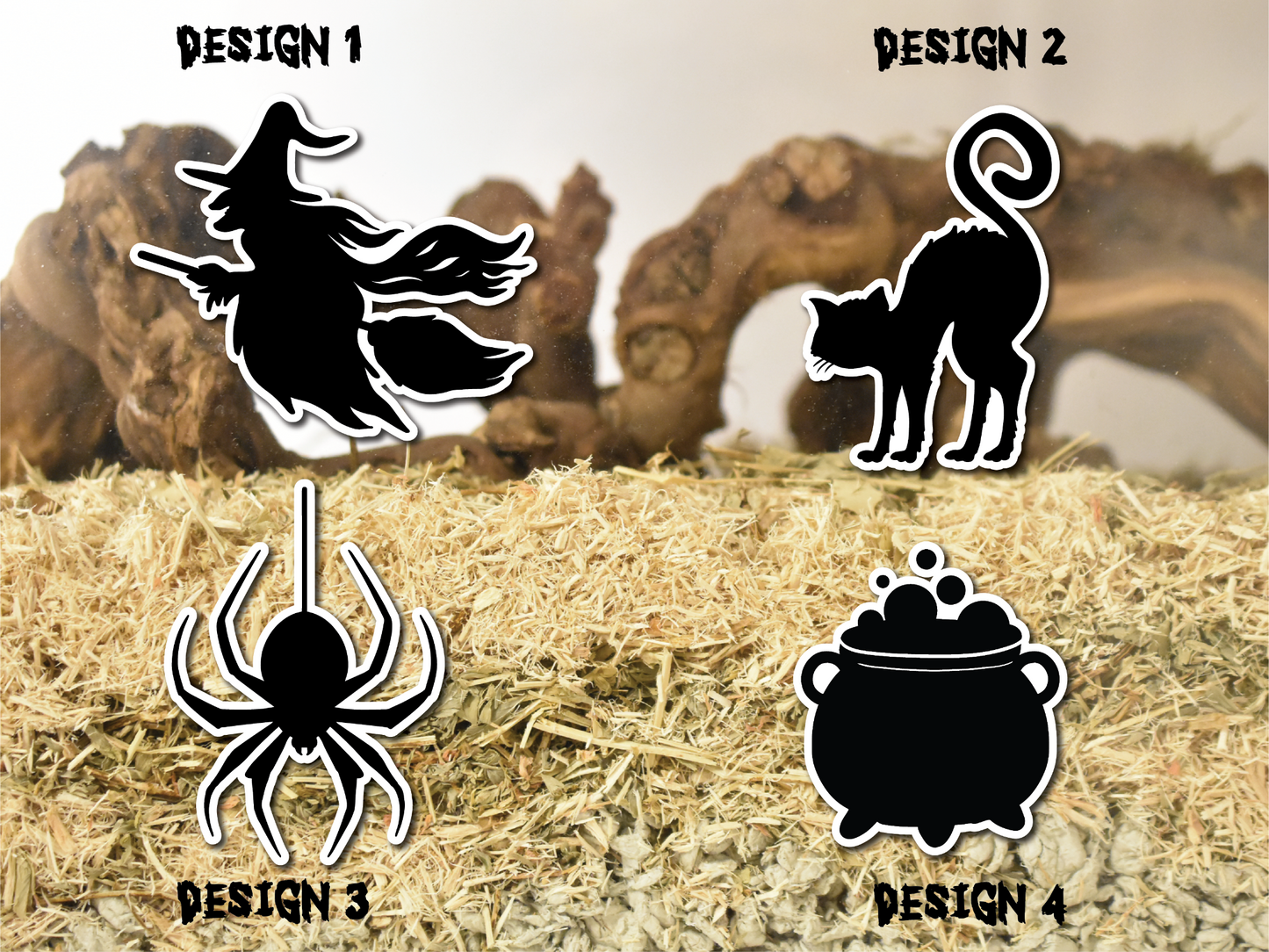 Decal options for spooky pet name stickers by Furnishables