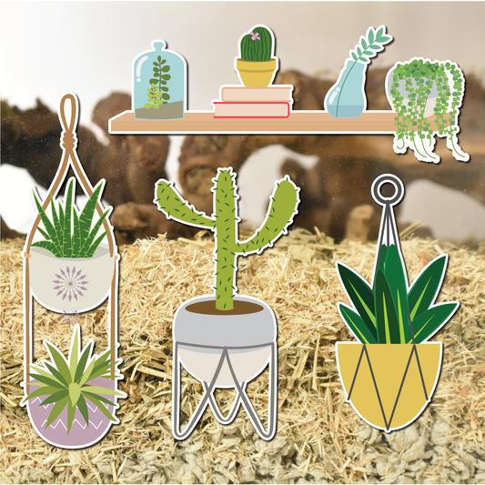 Indoor Garden | Static Cling | Pet Cage Theme