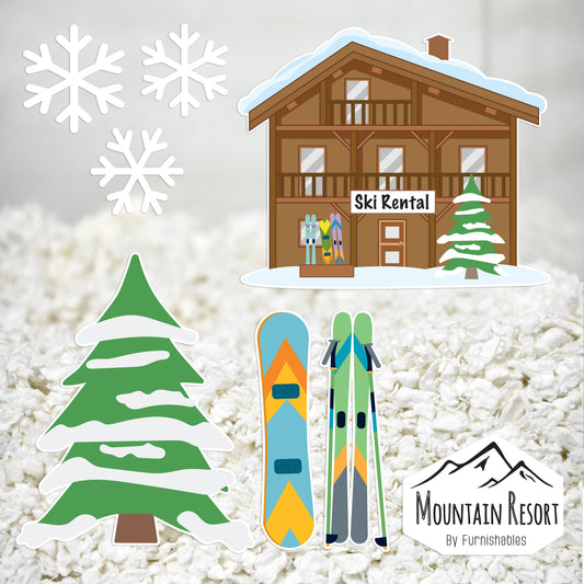 Mountain Resort | Static Cling | Pet Cage Theme