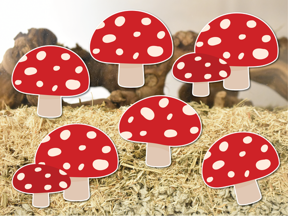 Toadstools | Static Cling | Pet Cage Theme