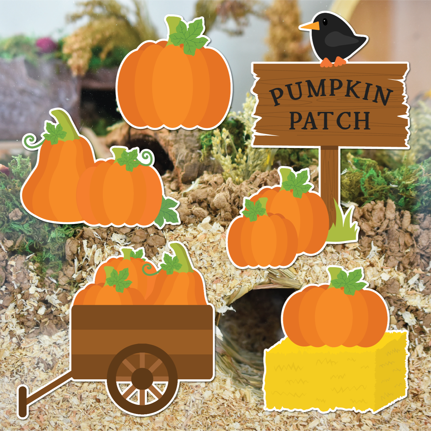 Pumpkin Patch | Static Cling Stickers