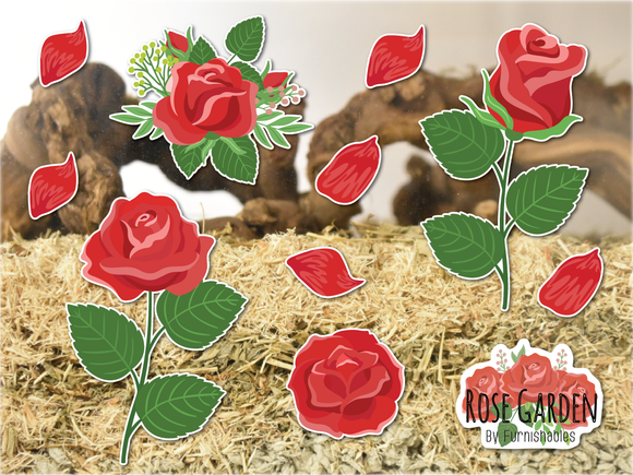 Rose Garden | Static Cling | Pet Cage Theme