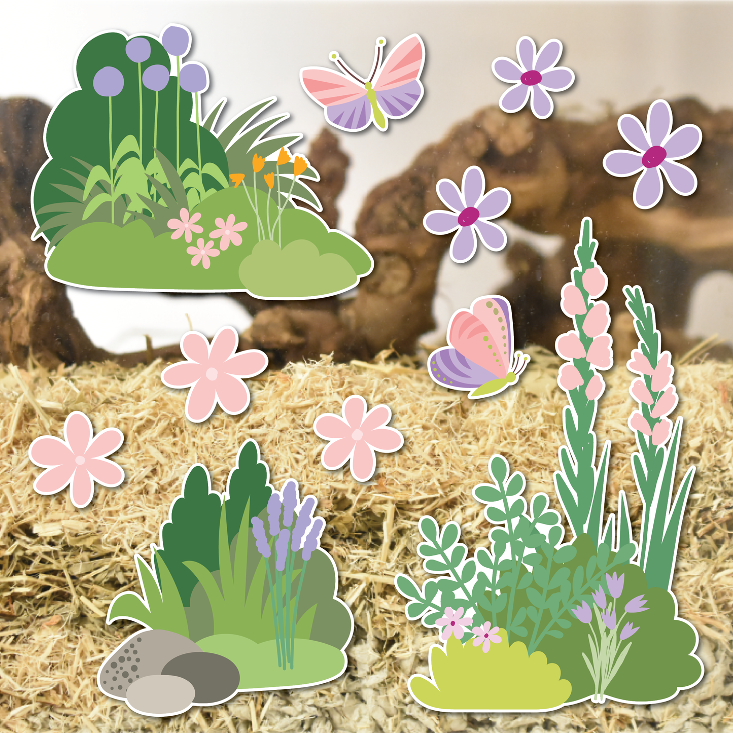 Wild Garden | Static Cling | Pet Cage Theme