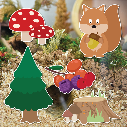 Woodland | Static Cling | Pet Cage Theme