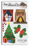 Product image of Furnishables Festive Cheer static cling sticker theme for decorating and customising cages and tanks for small pets