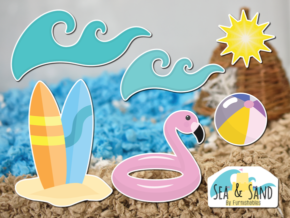 Sea & Sand | Static Cling | Pet Cage Theme