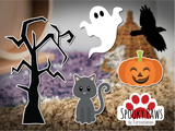 Spooky Paws | Static Cling | Pet Cage Theme