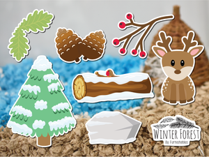 Winter Forest | Static Cling | Pet Cage Theme